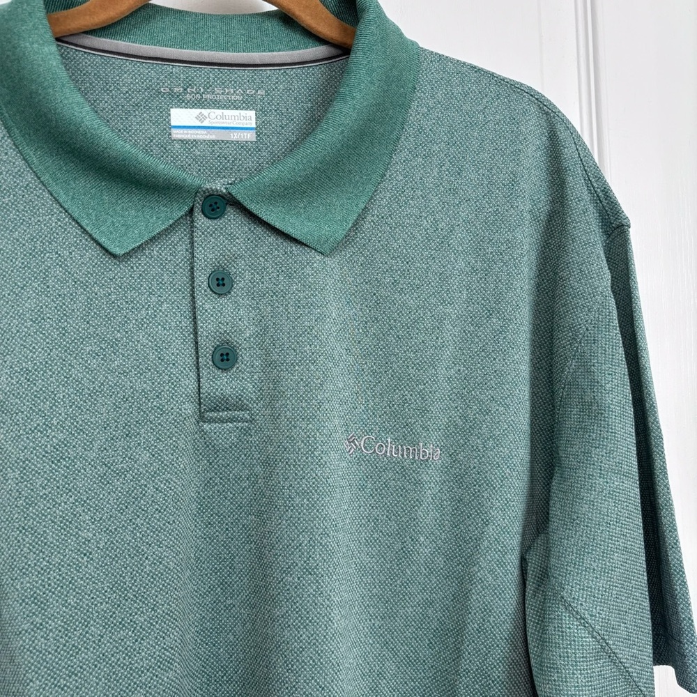 Green Omni-Shade Polo Shirt | Columbia 1X - Picture 5 of 9